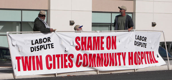 Hospital protest