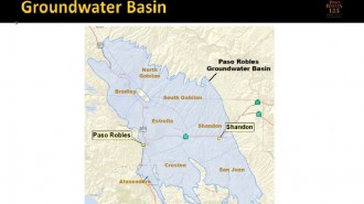 Map of Paso Robles Groundwater Basin.