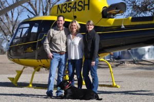 Scott and Shera Sinton are pictured with Ali Dusi (right) outside the J. Dusi Vineyards tasting room prior to leaving for a Paso Air Tour of local wineries. Photos by Meagan Friberg.