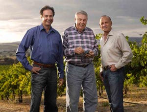 Management team at J Lohr Vineyards: From left, Steve Lohr, Jerry Lohr, and Jeff Meier.