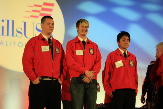 Plumbing entries, from left ,Austin Lloyd, Tristan Balson, Takeru Konno.
