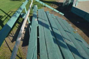 new bleachers for baseball field