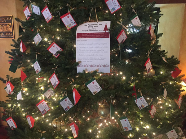 Paso Robles Inn giving tree