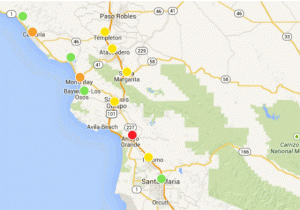 This map shows affected areas in the county earlier Thursday evening.