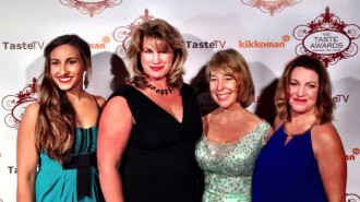 Accepting the award for Outstanding Food Festival From left to right: For Visit San Luis Obispo County Kylee Jepsen, Visit SLO Amy Olsen, Black Ink PR President Margot Black, Visit SLO Jennifer Bravo