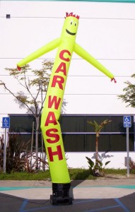 Inflatable signs, such as this one, are not allowed in Atascadero. The new ordinance will enforce signage laws, while also making allowed signage more affordable for businesses