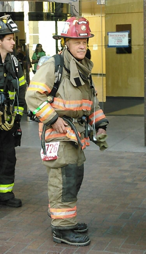 Captain Kurt Pennington preparing for the climb.