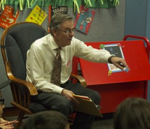 Mayor Martin read to a packed house of children and adults on Monday