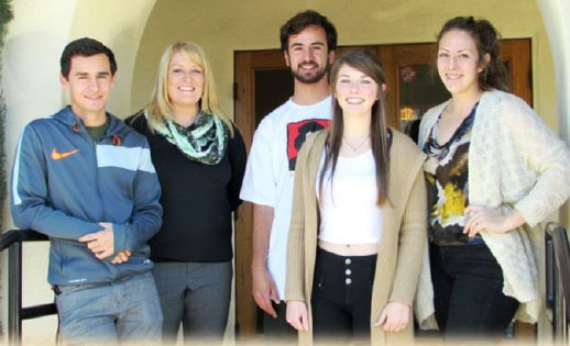 The February 2015 Templeton High School Athletes of the Month and Athletic Director Lindsay Campana prior to enjoying lunch at Chulo’s. Photo © Soaring Eagle Press 2015; All Rights Reserved