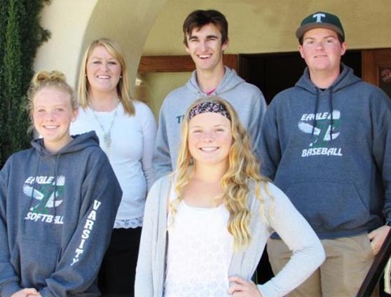 The March 2015 Templeton High School Athletes of the Month prior to enjoying lunch at Chulo’s. Photo courtesy of Soaring Eagle Press.