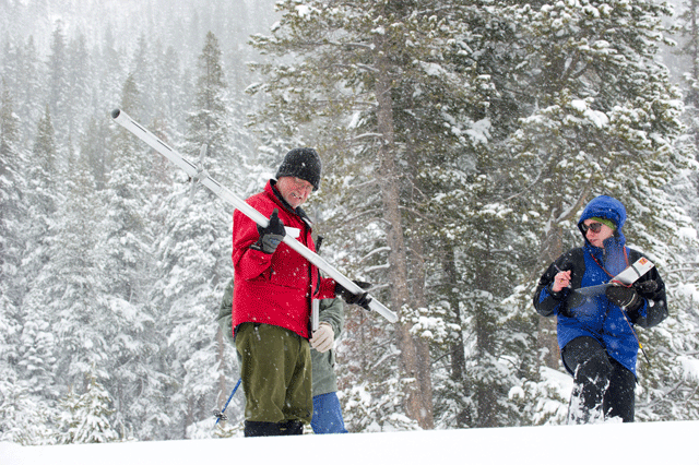 A survey is taken of the California snowpack to determine if there has been sufficient snow to alleviate the drought. The governor announced today his order to mandate a reduction of water use by 25 percent statewide.