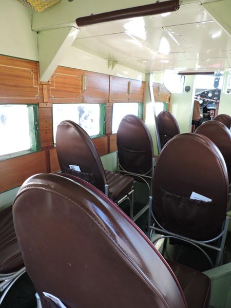 A view of the interior, which seats 8 passengers. Photo by Skye Ravy.