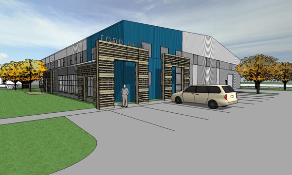 A rendering of the new facility.