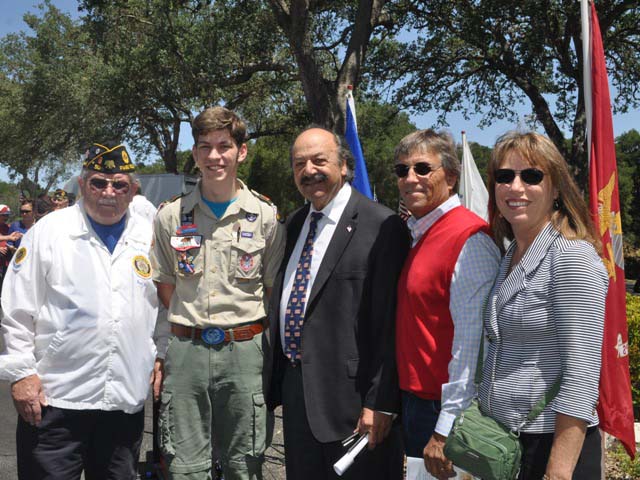 Ashley White, Alex von Dohlen, Assemblyman Katcho Achadjian, and John and Marjorie Hamon gather together after the ceremony.