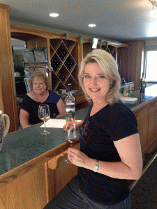 Pamela Sharp in the tasting room.