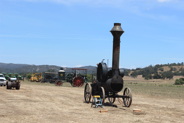 A steam donkey engine is one of the many antique equipment that will be on display at Santa Margarita Ranch this weekend. Photo by Heather Young