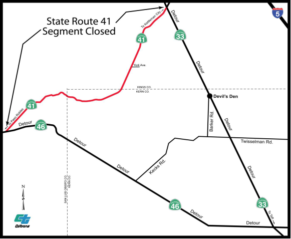 Segment of 41 closed