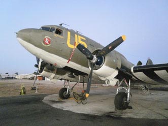 The historic WWII Betsy’s Biscuit Bomber C47. Photo courtesy of Estrella Warbirds Museum.