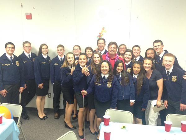 Just a few of the many students that showed up at the retirement celebration last week. Photo courtesy of Heather Clement.