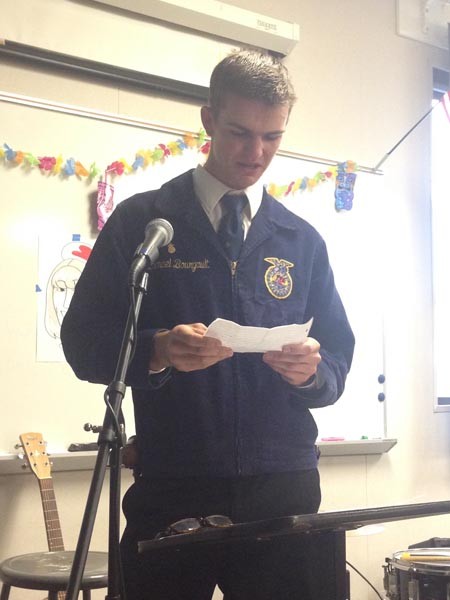 FFA President Nathanael Bourgault got emotional as he described Clement’s impact on his life.