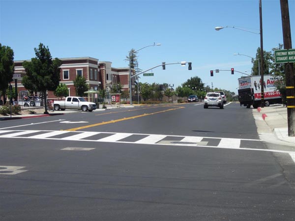 The recently completed Spring Street improvements.