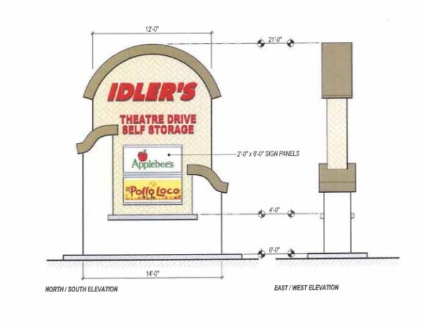 The proposed signage.