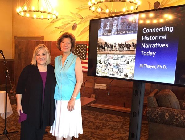 Jill Thayer and Paso Robles Historical Society President Grace Pucci. Courtesy photo.