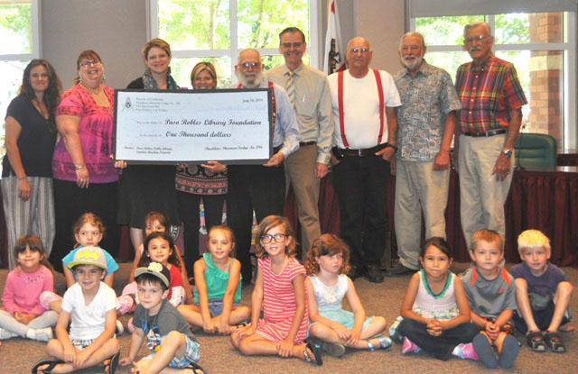 Paso Robles City Library, Thaddeus Sherman Masonic Lodge 196, Paso Robles Library Foundation, Denise Braun, Mayor Steve Martin, Karen Christiansen, Heather Stephenson, Meagan Friberg