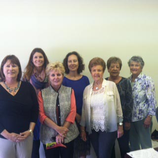 Lisa Fraser, Executive Director for Center for Family Strengthening and Heather Muran, Ynana Zovich, Sharon Baldridge, Beverly Thompson, Jean Harper, and Carolyn Anderson of the S.A.V.E. agency. Courtesy photo.