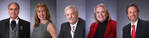 Atascadero City Council members: Mayor Tom OMalley, Mayor Pro Tem Heather Moreno, Councilman Bob Kelley, Councilwoman Roberta Fonzi, Councilman Brian Sturtevant.