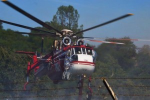 Six helicopters are helping fight the Cuesta Fire. Photo by Trisha Butcher.