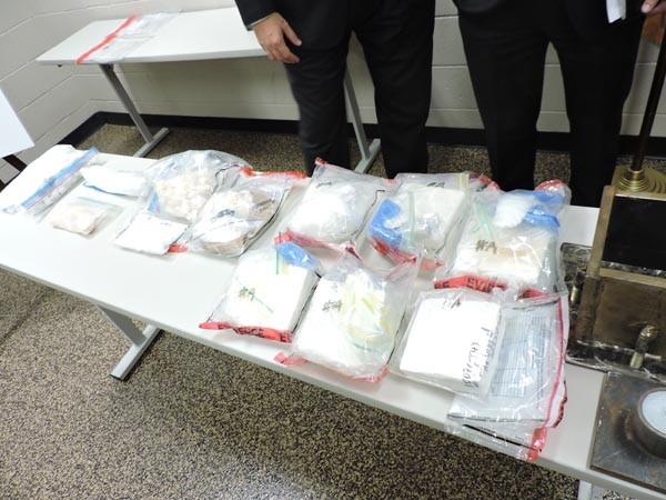 More than five kilos of cocaine were seized in the bust.