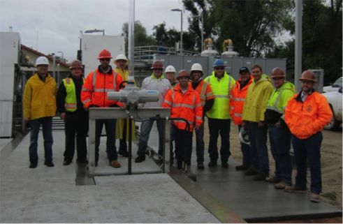 The project team at startup of City of Paso Robles Wastewater Treatment Plant Upgrade, April 2015. Courtesy photo.