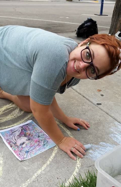 Brittani Taylor of Paso Robles, participating in Arte De Tiza. Courtesy photo.