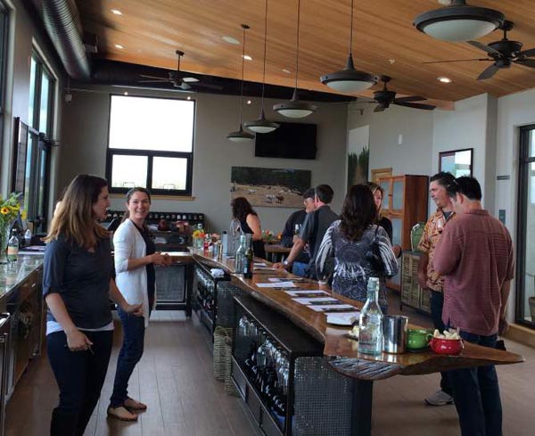 Inside the tasting room.