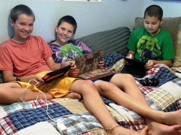 Josh Bedoya and his two close friends and schoolmates, Gabe Carlisle and Dylan Clark. Courtesy photo.