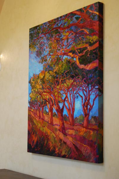 The villa-style resort was appointed with dozens of pieces of original art, such as this Erin Hansen painting.