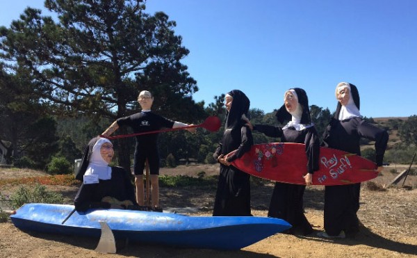 Pray for Surf, situated at the entrance to the Santa Rosa Catholic Church. Photo by Meagan Friberg