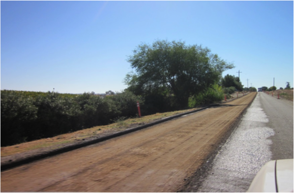 Asphalt along the north bound lane has been removed. Courtesy photos.