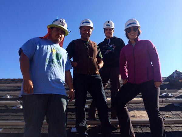Cal Poly Student Veteran Jose Alvarez with fellow Cal Poly students.