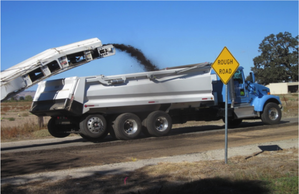 Contractor removing old asphalt