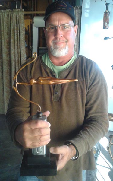 Dale Evers will be hosting a raffle for this sculpture to help raise money for a friend who lost his boat in the recent Hurricane in Mexico.