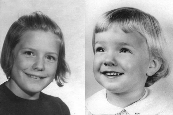 Nancy (left) and Sally Howard pictured here as young children.