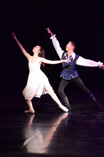 Mikaela Farrer and Oscar Gutierrez made a charming duo as Clara and the Nutcracker Prince.