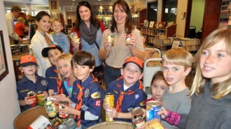 Pack 92 Tiger Cub Den, Paso Robles City Library, Can Your Fines, Library Manager Karen Christiansen, Meagan Friberg
