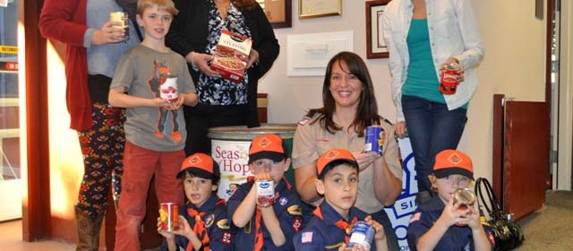 Pack 92 Tiger Cub Den, Paso Robles City Library, Can Your Fines, Library Manager Karen Christiansen, Meagan Friberg