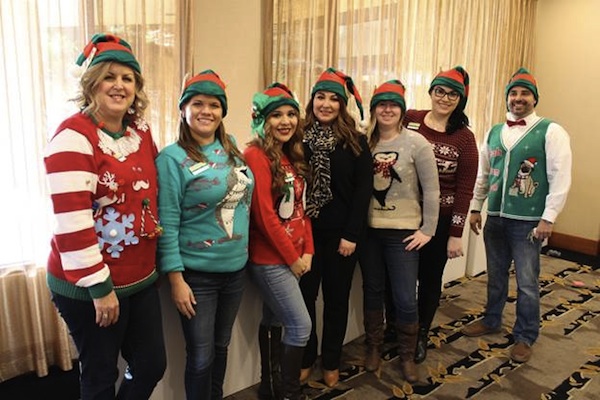 From left, CoastHills Credit Union Culture Advisory Team members Lisa Ma’a, Amanda Hollingworth, Araceli Solorio, Deyanira Garcia, Kelly Mathews, Carolina Cazares and James Thomas. The group spearheaded the launch of a holiday gift drive that collected more than 220 gifts from CoastHills employees for underprivileged youth on the Central Coast.