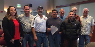 Lori Wilson, Charlie Moloney, John Kudla, Dave Gonzales, Vince Vanderlip, Brian Cowen, Nick Gilman and Bruce White.