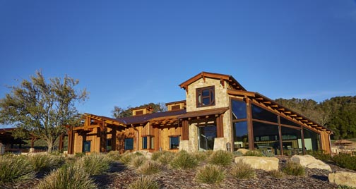 exterior new tasting room halter ranch