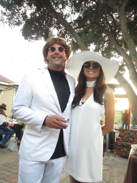 Joe and Jenny Barton in their 60s get-up at Grey Wolf. Photo by Mira Advani Honeycutt.